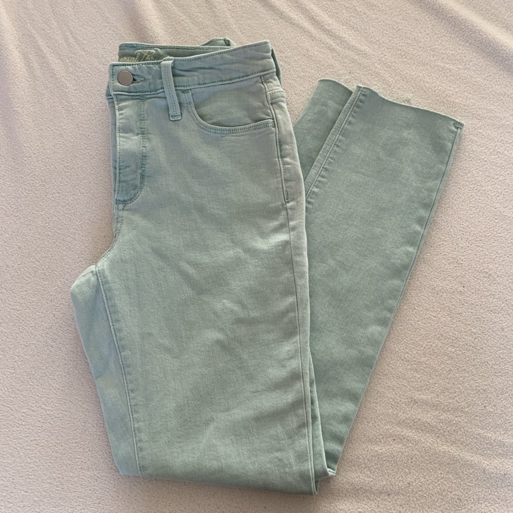 Teal High Rise Skinny Jeans